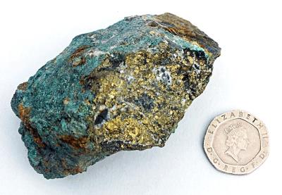 Chalcopyrite, Geufron. (CWO) Bill Bagley Rocks and Minerals